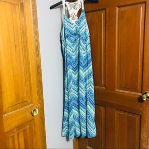🔸3/$7 BUNDLE 🔸 Blue Pattern Long Dress